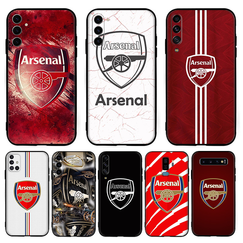 โทรศัพท์มือถือกรณีสีดํา Arsenal Football Club (Z-7) สําหรับ Samsung J4 J6 J8 Plus หรือ Prime J2 J5 J