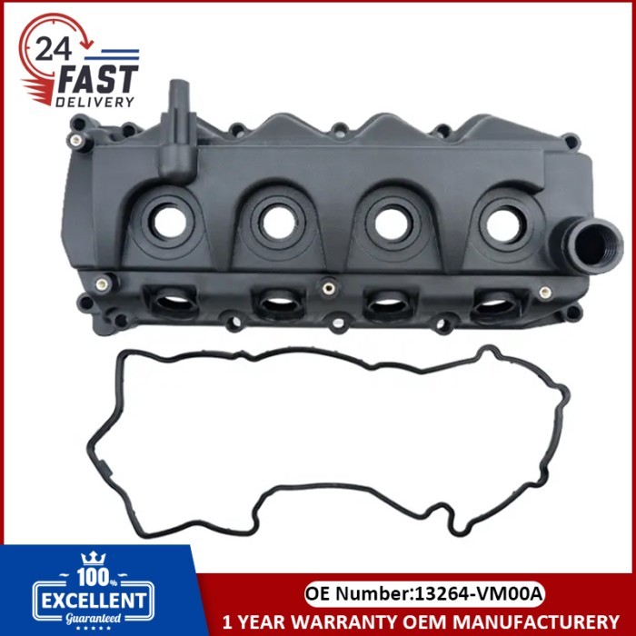 OEM Engine Rocker Valve Cover 13264-VM00A 11047-VM00A With Gaskets for Nissan Navara D40 & Pathfind