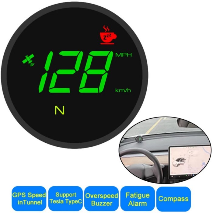 2023 New HUD Car For Tesla MODEL 3 MODEL Y Universal Head up display ADAS Inertial GPS Speedometer