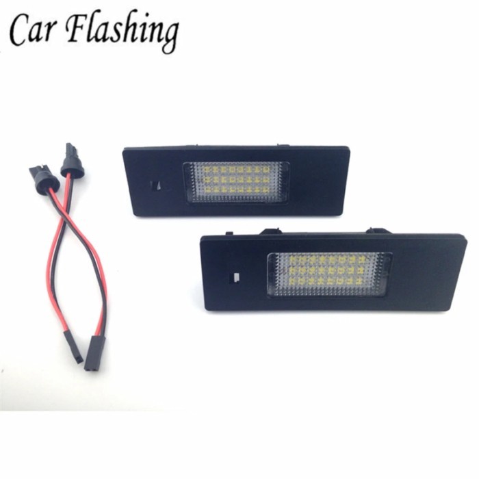 LED License Number Plate Lamp Car Light Luz No Error for BMW 1 Series E81 E87 E63 E64 M6 E85 E86 Z4