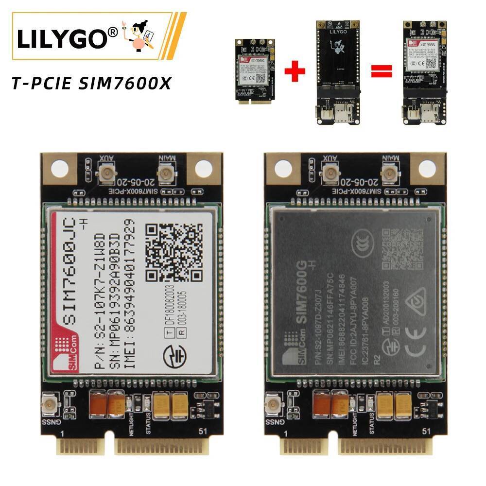 ลิลลี่โก® T-PCIE SIM7600 LTE 4G บอร์ดพัฒนา IOT โมดูล GNSS SIM7600G SIM7600E SIM7600A SIM7600NA SIM76