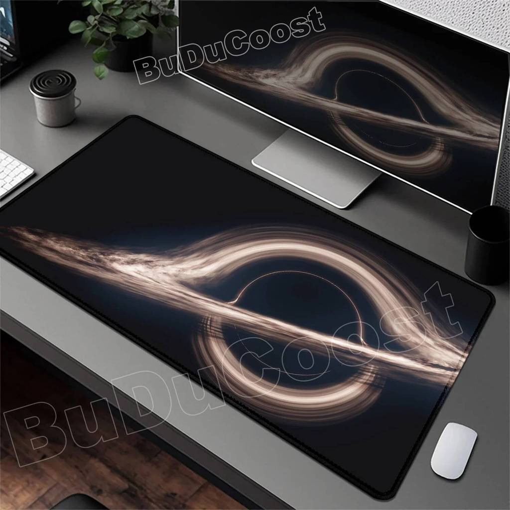 Space Interstellar Black Hole Mouse Pad XXL Mousepad แผ่นรองแป้นพิมพ์คอมพิวเตอร์แผ่นรองโต๊ะ Gamer สํ