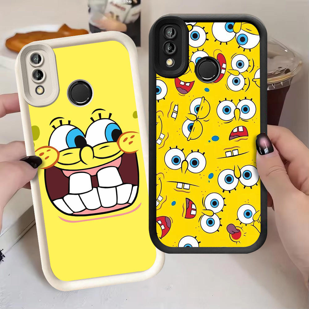 G-24 SpongeBob Casing สําหรับ VIVO Y83 Y93 Y91C V15 Y95 Y91 สีดําและสีขาว