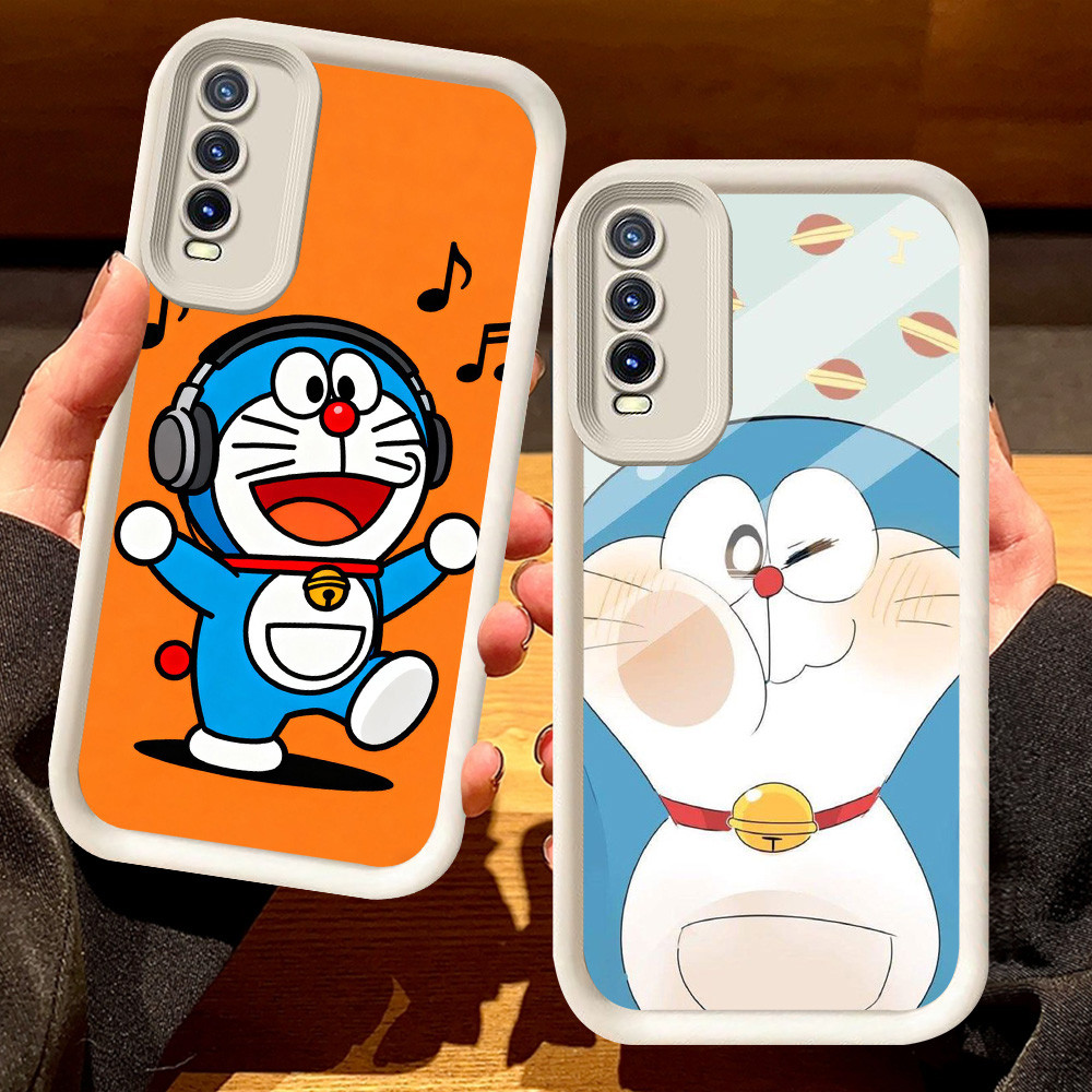 G-58 Doraemon ปลอกน่ารักสําหรับ Samsung A50s A7 A50 A10 A30s A30 สีดําและสีขาว