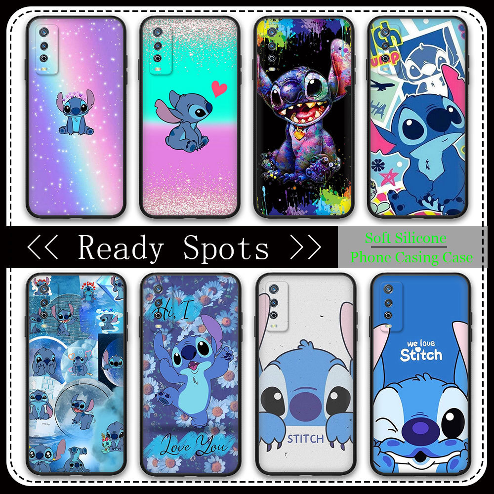 TPU Cover สีดํา Soft Case Redmi Note 7 7Pro 8 8Pro 9 9S 9Pro 9Pro Max 9Y7A Stitch เคสโทรศัพท์