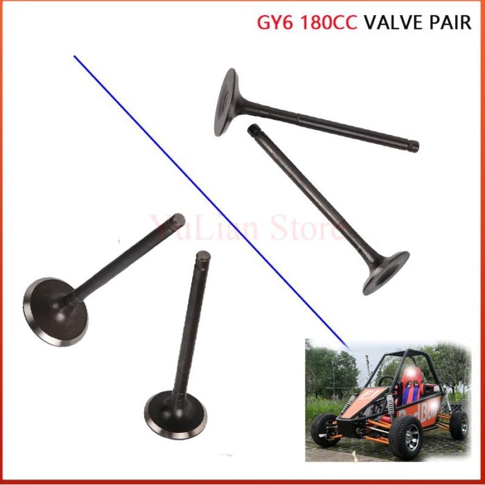 High tech Gy6 180cc valve suitable for GY6 150cc 180cc ATV kart engine accessories 1 pair