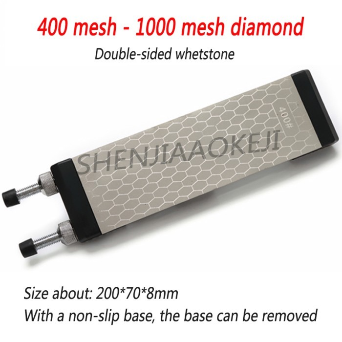 1PC Grindstone Cutting Belt Double-sided Whetstone Diamond 400 Mesh / 1000 Mesh Sharpener Detachabl