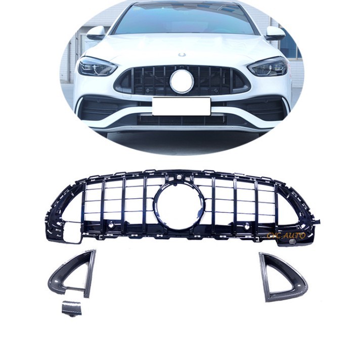 W206 Grille Mesh Replacement Front Bumper Grill For Mercedes Benz Class C W206