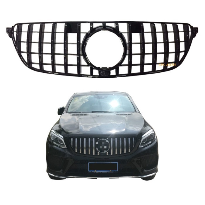 W166 upgrade GT Style Racing Grille for Mercedes Benz GLE Coupe W166 GLE320 GLE350 grille 2016 2018