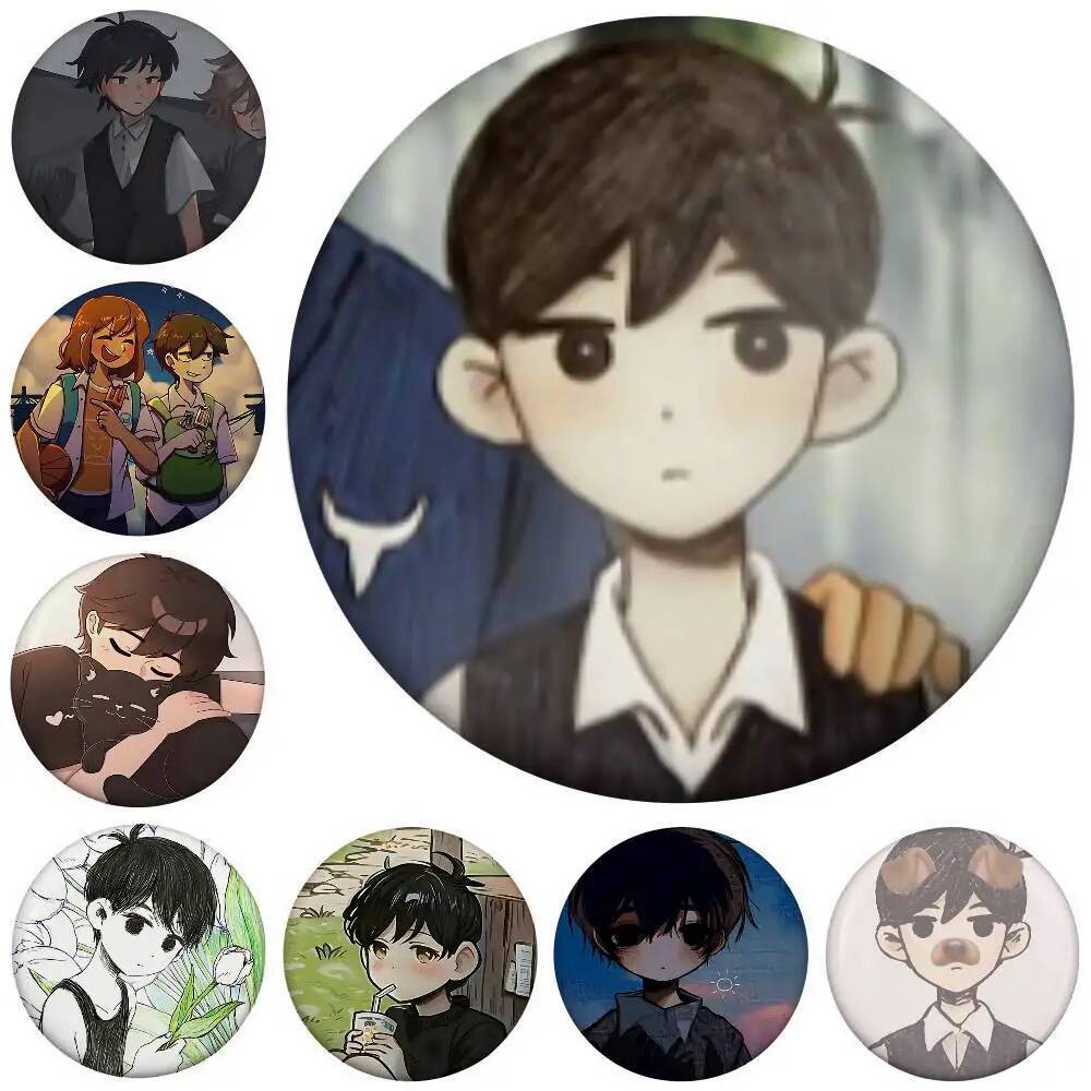 Omori Sunny And Mewo Badges Creative Tinplate ปุ่มเข็มกลัด Creative Badge อุปกรณ์เสริมสําหรับเด็กและ