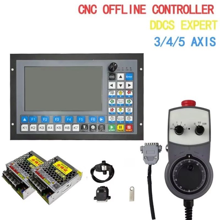 DDCS Expert Offline Router Controller Supports 3/4/5 Axis USB CNC Controller Interface Automatic To