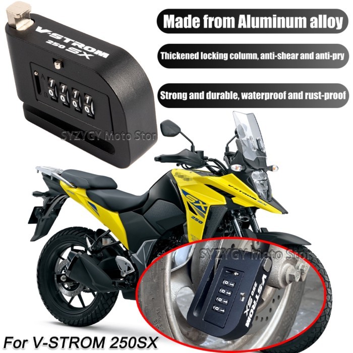 For V-strom 250sx v-strom 250sx Motorcycle Wheel Password Disc Brake Lock Anti-pry Disc Lock Protec