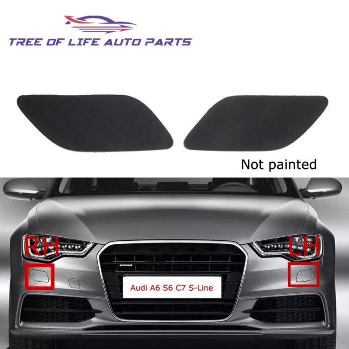 4G0955275B 4G0955276B Front Bumper Headlight Washer Spray Nozzle Jet Cover Cap ForAUDI A6 S6 C7 S-L