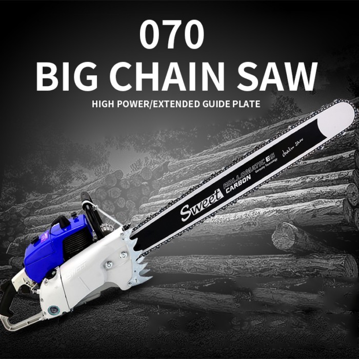 070 Large Chain Saw Two-stroke Logging Saw Large Gasoline Saw Multifunctional Chain Saw 4.8KW Alumi