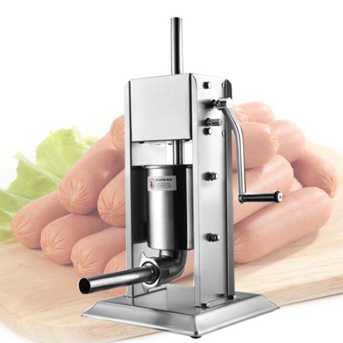 Electric Sausage Stuffer Stainless Steel Making Sausage Machine Commercial Grade with 4 Filling Fun