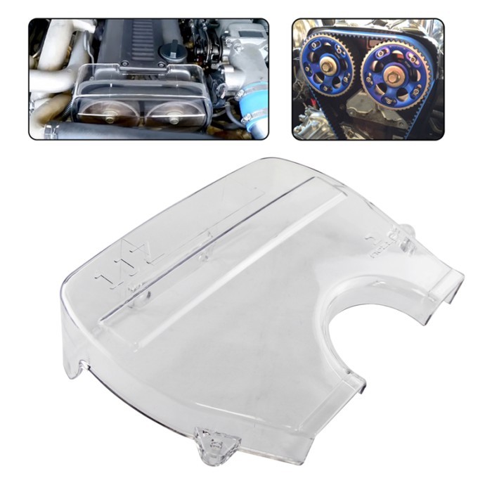 Clear Timing Belt Cover for for Toyota Supra JZA70 90-93 Mark II/Cresta/Chaser JZX81 90-92 JZX90 92