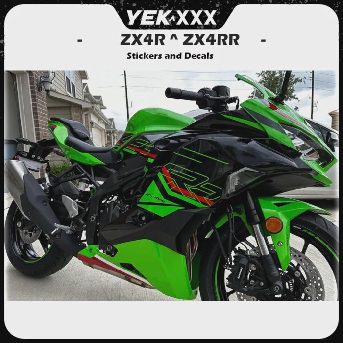 Full Body Fairing Shell Sticker Decal For Kawasaki ZX4R ZX4RR 2021-2024 - OEM Replacement Version w