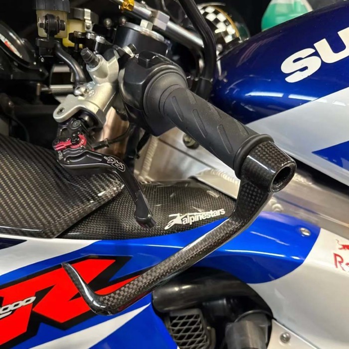 Carbon Fiber Motorcycle Handle Bar End Guard For YAMAHA YZF-R1 YZF-R6 YZF-R3 YZF-R9 YZF-R7 Brake Cl