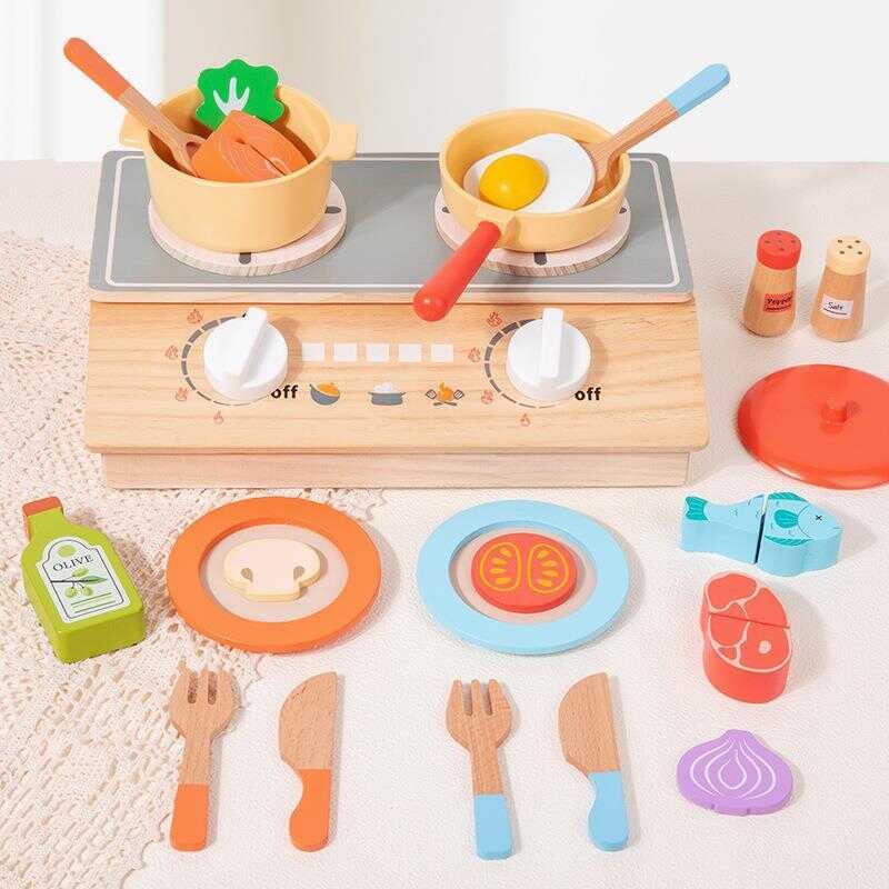 C LIWAN | Montessori Wooden Pretend Cooking Toy