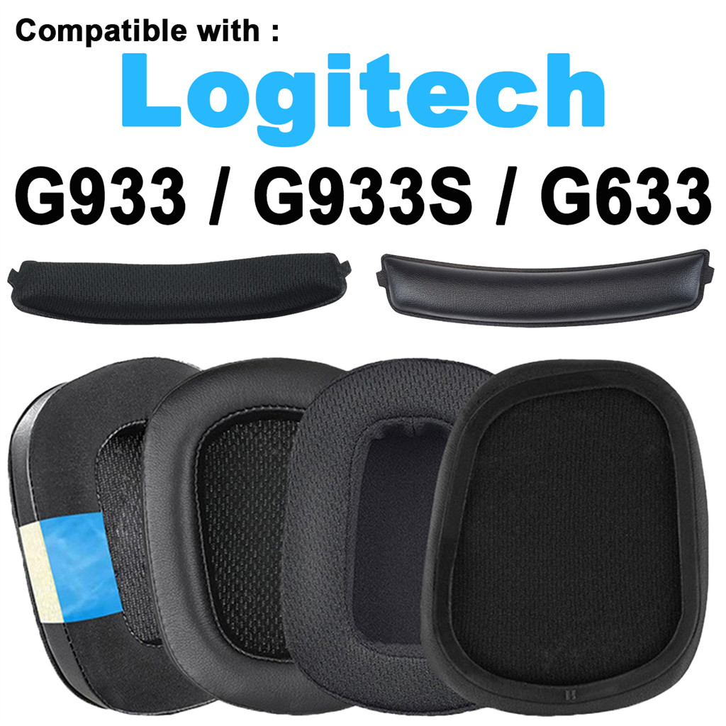 เหมาะสําหรับ Logitech G933 G933S G633 เปลี่ยนหูฟังฟองน้ําแผ่นรองหูฟัง