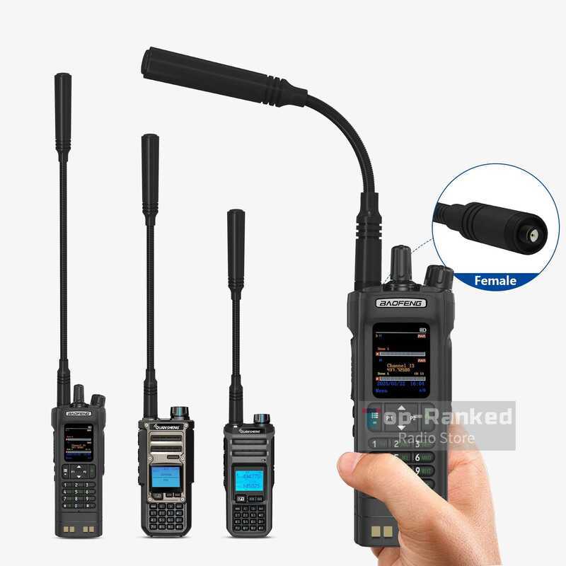 ▥ Gooseneck กำไรสูง VHF UHF Sma เสาอากาศหญิงสำหรับ UV-25M Walkie Talkie