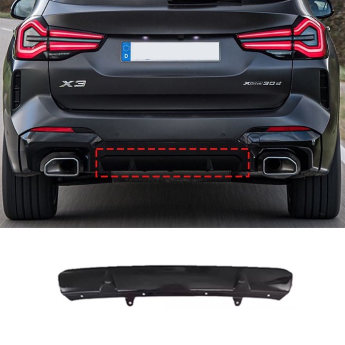 51125A1DA79 51129854262 Rear Bumper Lower Cover Diffuser Trim Plate Panel For BMW G01 X3 LCI M Spor