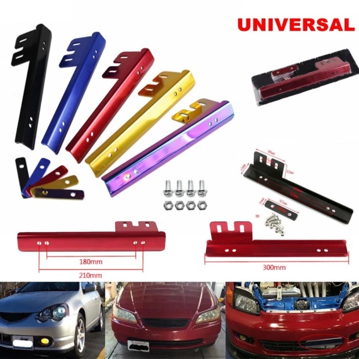 Aluminum License Plate Relocator Car Front License Plate Mounting Relocate Bracket Holder For Honda thumbnail 5