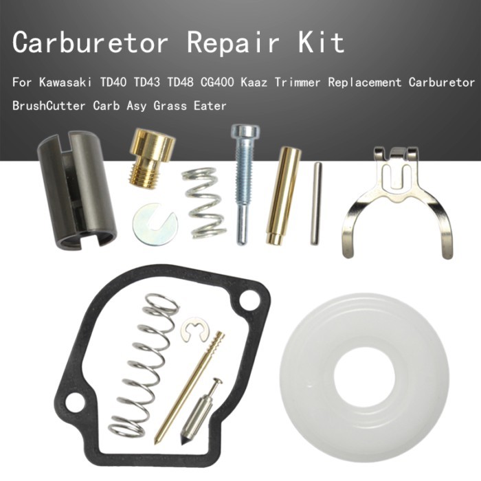 Carburetor repair kit For Kawasaki TD40 TD43 TD48 CG400 Kaaz Trimmer Replacement Carburetor BrushCu