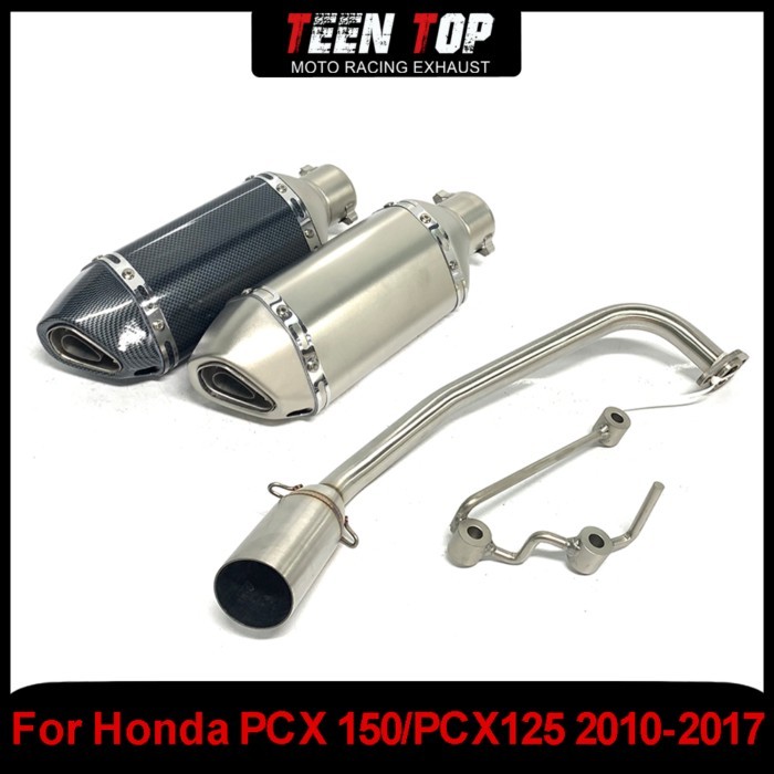 Motorcycle Escape Universal Exhaust Muffler For Honda PCX125 PCX150 Full Exhaust System Stainless S