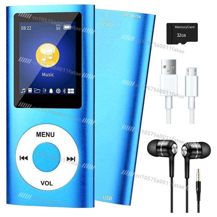 MP3 with Bluetooth 5.0, Music Player with 32GB TF Card,FM,Earphone, Portable HiFi Music