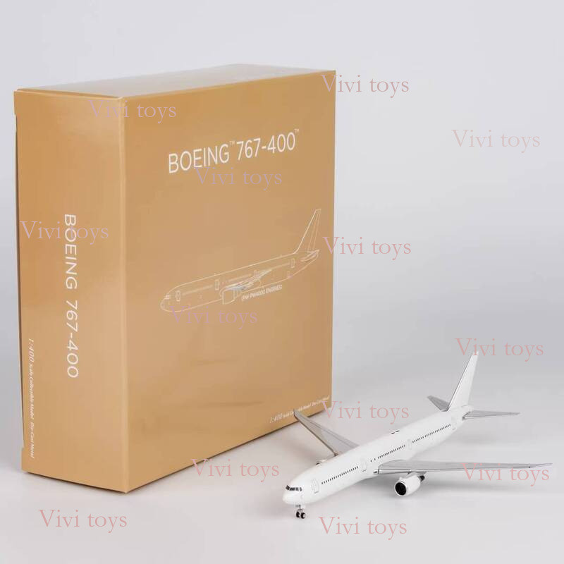 {{ของเล่นlvivi}} NG Models 1/400 สินค้าสําเร็จรูป โมเดลเครื่องบิน Metal B767-400ER White Machine 18,