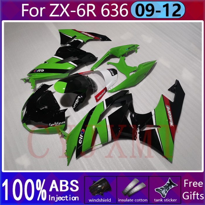 Trail Bike Fairing Kit for Kawasaki Ninja ZX-6R 636 2009-2012 Customize Motorcycle Fairings ZX6R 09