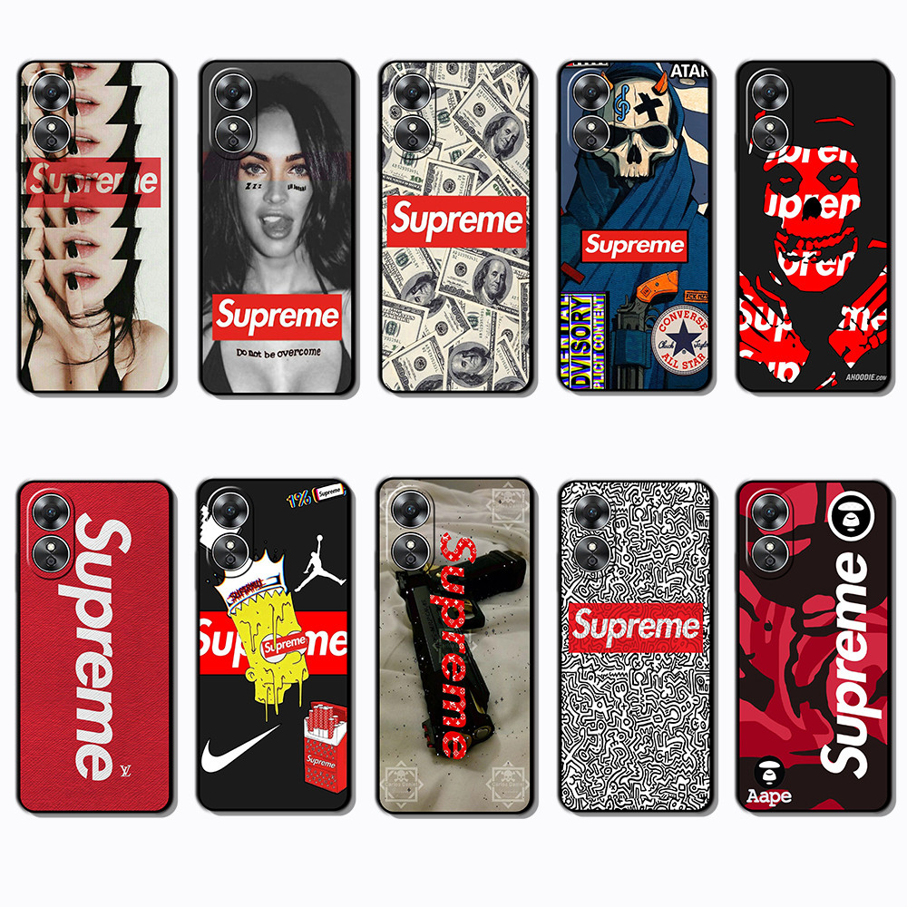 สําหรับ OPPO A17 A17K A18 A31 A32 A33 A38 A39 A52 A53 Supreme ธุรกิจชายแดนสีดํากรณี TPU | คีย์ต่ําแล