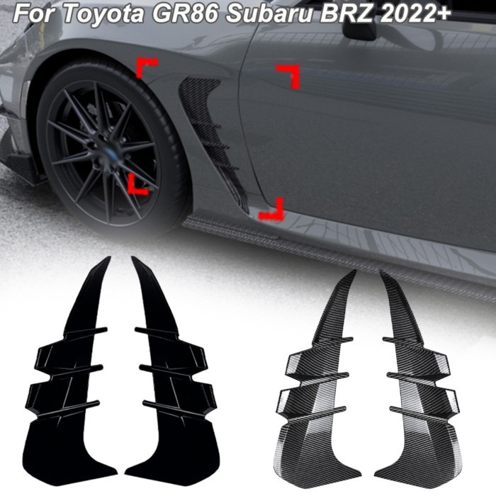 For Toyota GR86 Subaru BRZ 2022+ Front Fender Side Air Vent Spoiler Car Body Kit Sticker Modificati