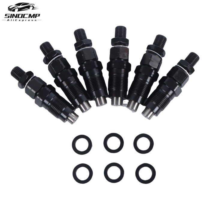 6Pcs Fuel Injectors Nozzle 093500-3400 23600-64050 For Toyota Landcruiser 1HZ Diesel Engine Common 