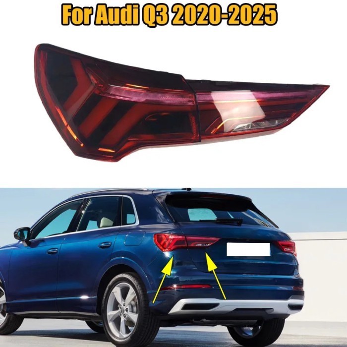 For Audi Q3 2020 2021 2022 2023 2024 2025 LED Car Rear Tail Light Brake Stop Reversing Brake Lamp T