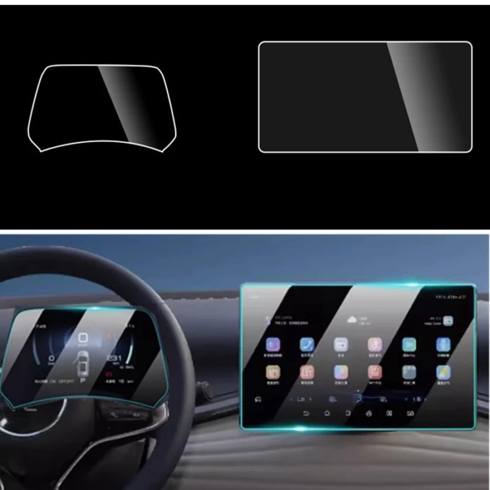 Car GPS Navigation Instrument LCD Screen Tempered Glass Protective Film For BYD Atto 3 Yuan Plus 20