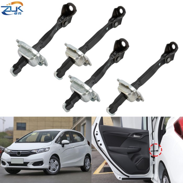 ZUK 4x Front Rear Door Stopper Checker For HONDA FIT JAZZ GK5 2015-2020 Door-Check Strap Arm Hinge