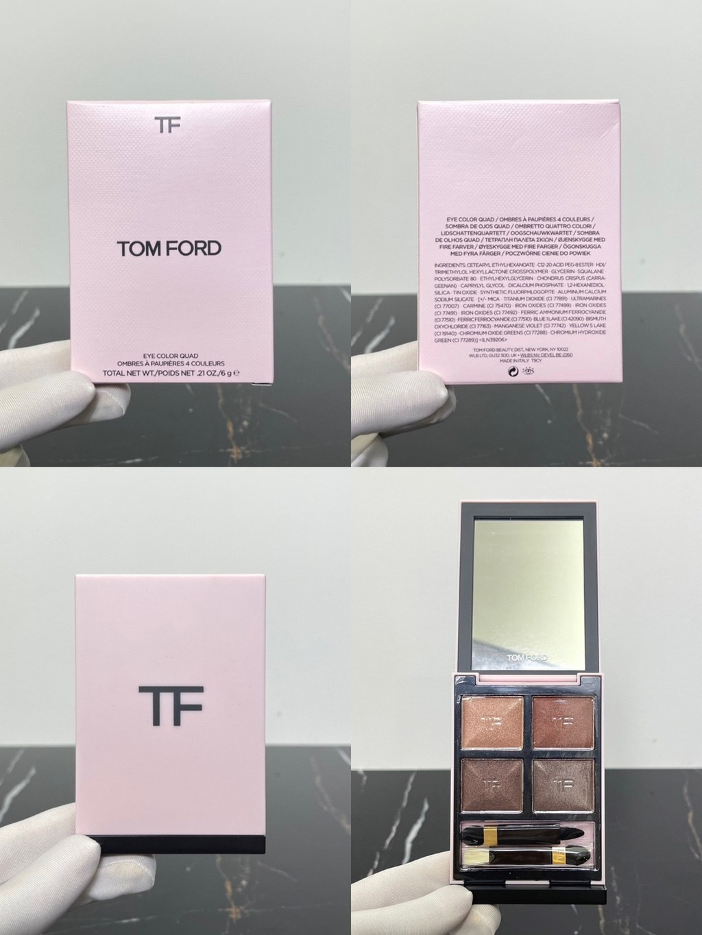 แฟชั่นรุ่นปกติ/50 Tf Thorned Rose 4 สีอายแชโดว์ Palette 4 #Tf Lost Cherry 4 Color Eyeshadow Palette 
