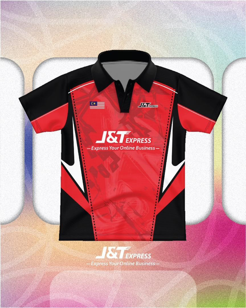 J&T Express "Live to Delive" เสื้อโปโลพิมพ์ลาย 3D All