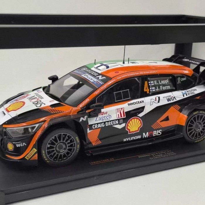IXO 1/18 HYUNDAI I20 N #4 2023 RALLY1  
โมเดลรถแข่งฮุนไดอัลลอย