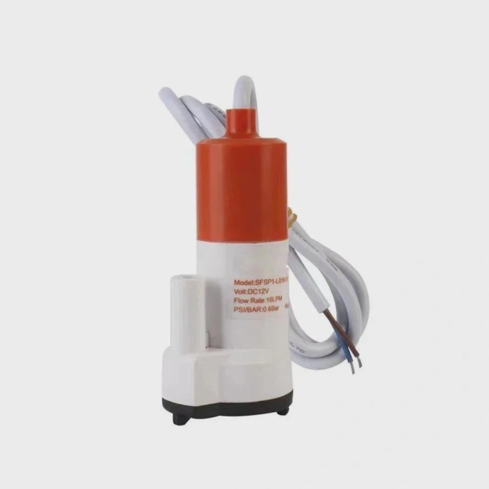 12V 12L/min 16L/min 6m High-lift Mini Submersible Pump Portable DC Electric RV Food Grade Small Wat