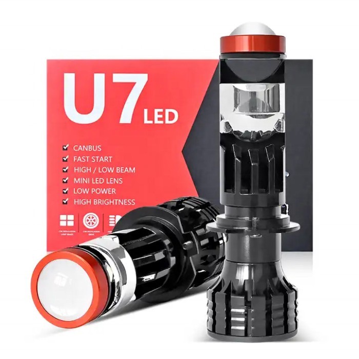 Mini Lens Projector Headlamp H4 U7 Automotive Accessories h7 h11 9005 9006 6000K Led Headlight Bulb