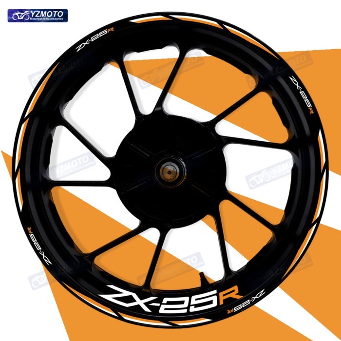 For ZX-25R ZX25R ZX 25R Motorcycle 17 Inch Front Rear Wheel Hub Racing Sticker Decal Reflective Mod