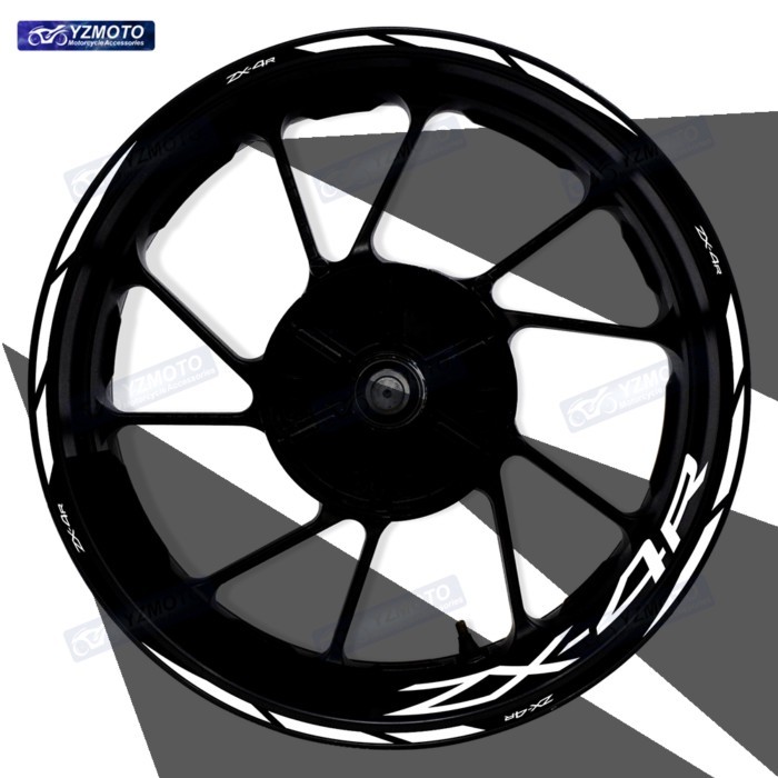 For ZX-4R ZX4R ZX 4R Motorcycle 17 Inch Front Rear Wheel Hub Racing Sticker Decal Reflective Modifi