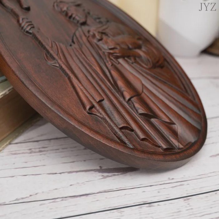 vintage Jesus Shepherd Wall Decor, Religious Mural Christ Icon Statue Catholic Figure