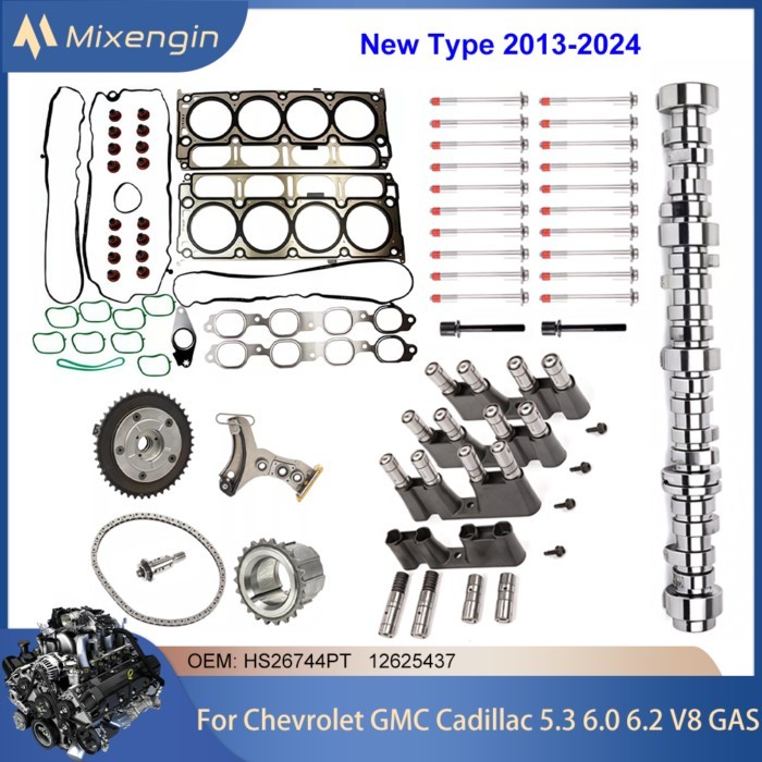 Engine Timing Chain & Camshaft Valve lifter Gasket Kit W/ AFM For Chevrolet GMC Cadillac 5.3 6.0 6.