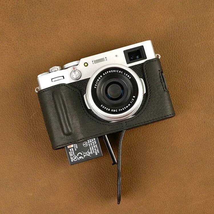 เคสกล้องหนังวัวแท้สําหรับ Fujifilm X100V Fuji X-100VI