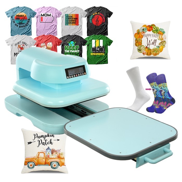 Automatic 15*15 Inch 38*38cm Sublimation Printing Heat Transfer Press Machines for T Shirt Clothes