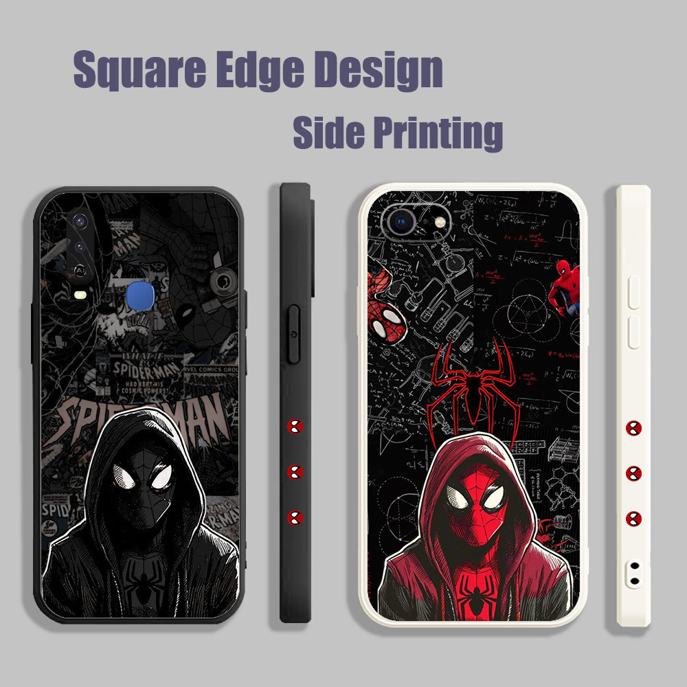 ปลอกสําหรับ Samsung A13 5G A22 A33 Sipiderman ความงาม KZG09 เคสโทรศัพท์ขอบสี่เหลี่ยม